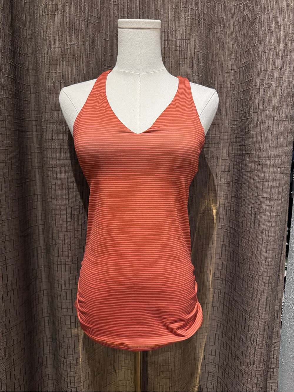 Prana Coral Striped Sports Tank Top